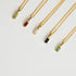 Mini Baguette Garnet Pendant Charm in Yellow Gold